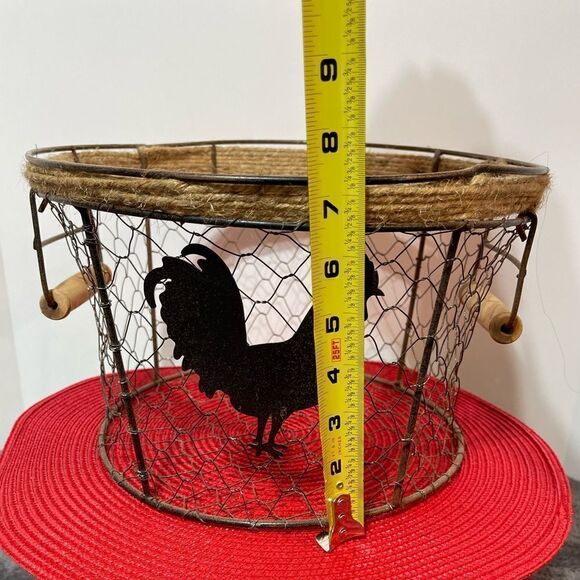 Rooster Wire Decorative Basket - Picture 6 of 6